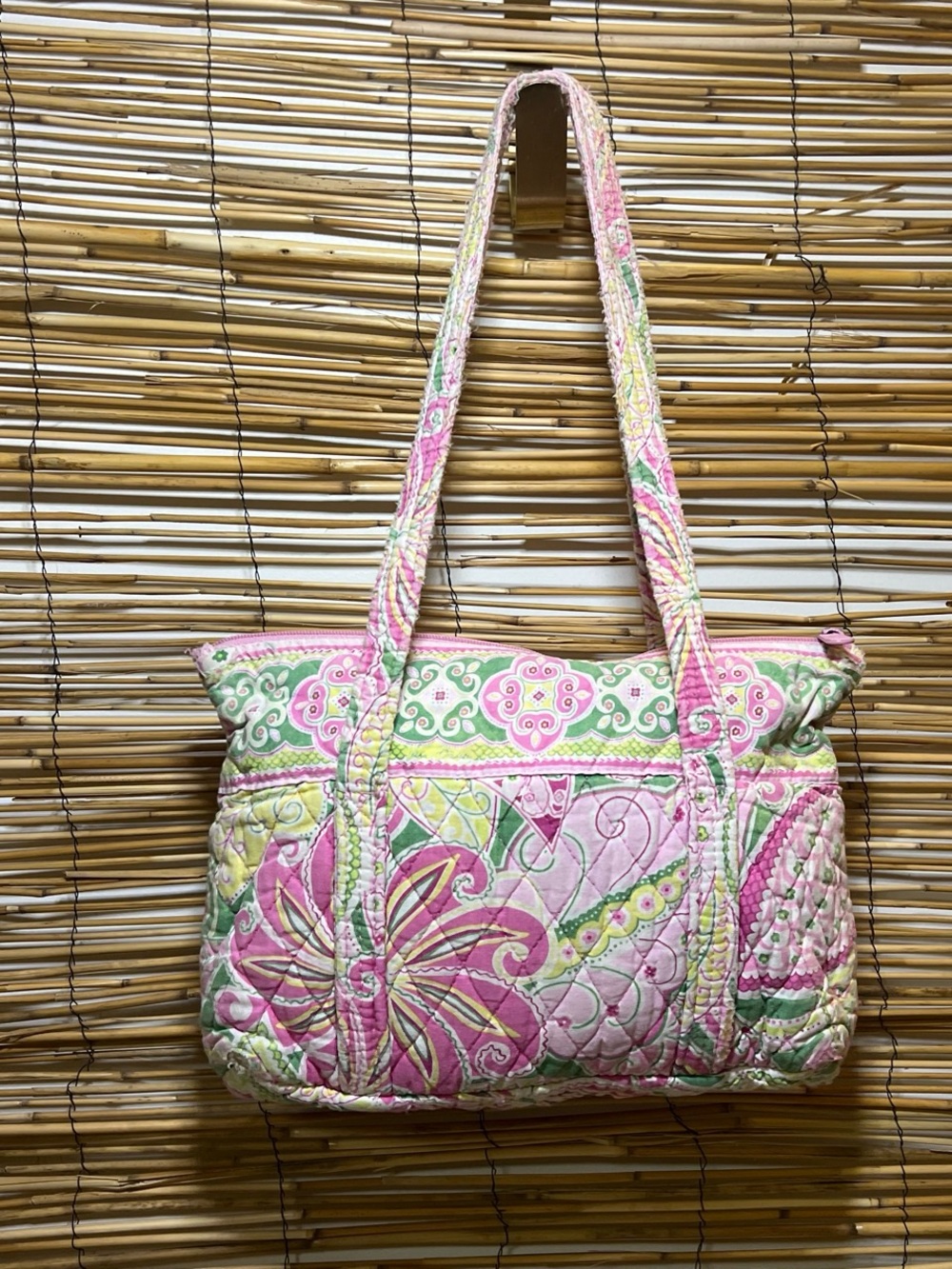 Iconic retired Y2K Vera Bradley Quilted Shoulder Bag in Pink